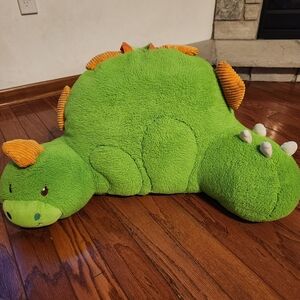 Green Dinosaur Plush Pillow/Reading Pillow